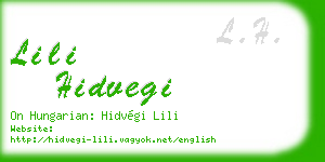 lili hidvegi business card